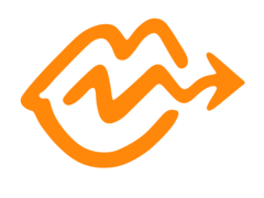 Logo der BVSS, Skizze Mund mit "Stotterpfeil"